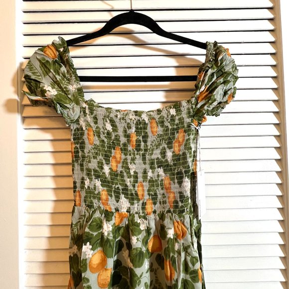 Reformation Inka Dress in Orange Grove - Picture 10 of 14